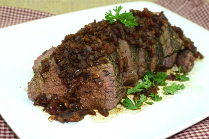 Beef tenderloin marsala north italia