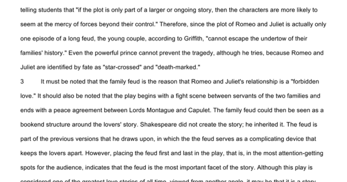 Romeo and juliet essay hook