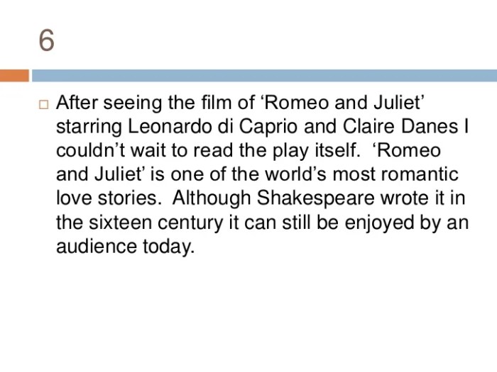 Romeo and juliet essay hook