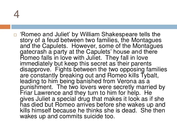 Romeo and juliet essay hook