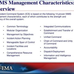 What nims management characteristic is being demonstrated